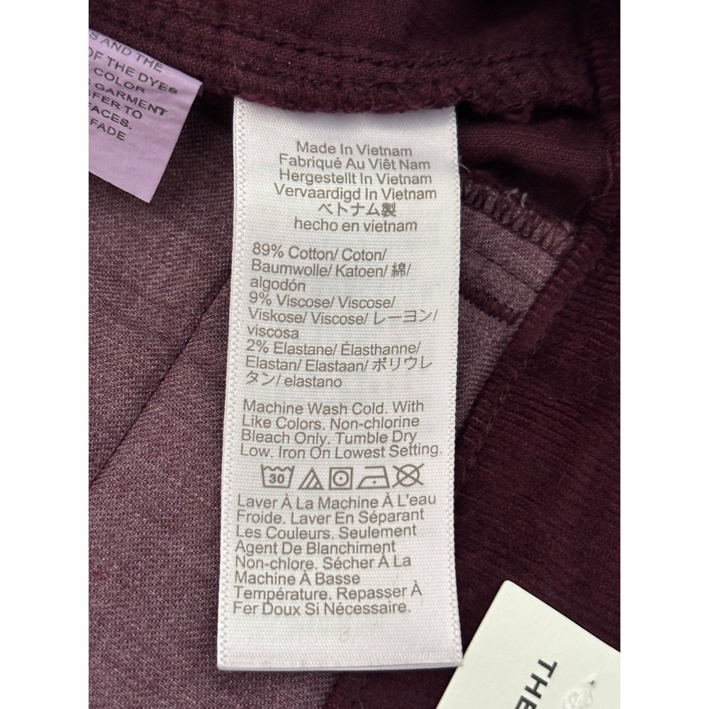 NEW Madewell Petite Wide-Leg Pant Dark Pomegranate Corduroy Size 33P - Picture 7 of 8
